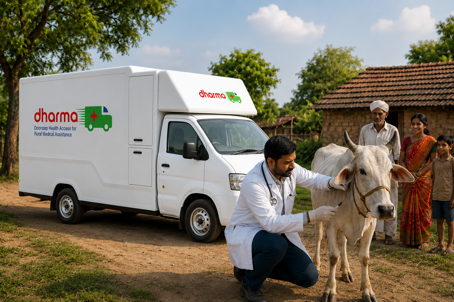 DHARMA livestock setup in the field